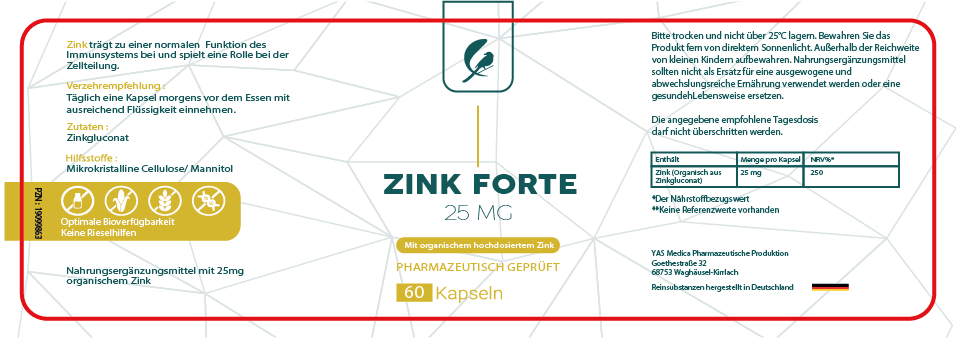 Zink forte Hochdosiert mit reinem zinkgluconat, vegane Kapseln mit organischem und hochdosiertem Zink. Zink hilft effektiv gegen Haarausfall, für Haarwachstum, gegen Hautunreinheiten, gegen Akne, Zink hilft das Immunsystem zu stärken und die Immunabwehr zu unterstützen. Zink vegane Kapseln mit hochdosiertem Zinkgluconat 25mg